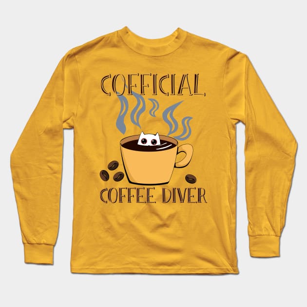 Cofficial coffee diver Long Sleeve T-Shirt by Simmerika